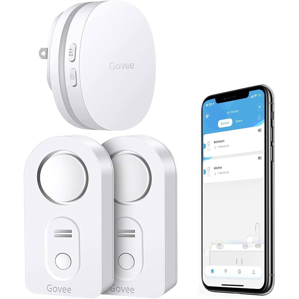 Govee H5040 WiFi Water Leak Detector 2 Sensor Kit 100dB App Alerts